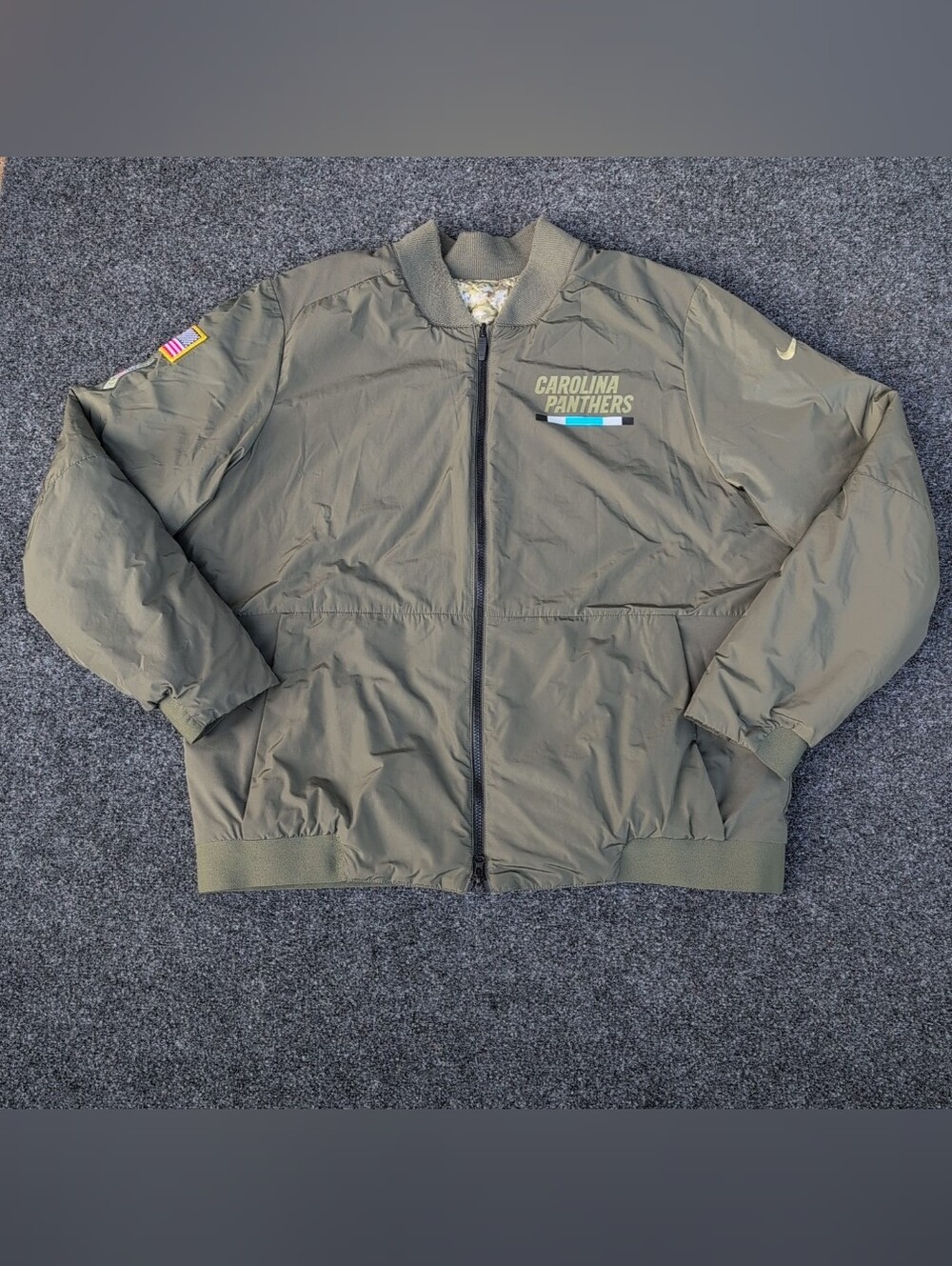 Carolina Panthers Jacket Mens XXL Salute to Service Reversible Nike On Field